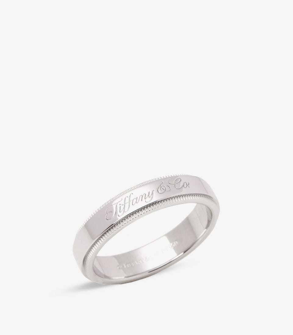 Tiffany & Co. Milgrain Platinum Band Ring (1 of 8)