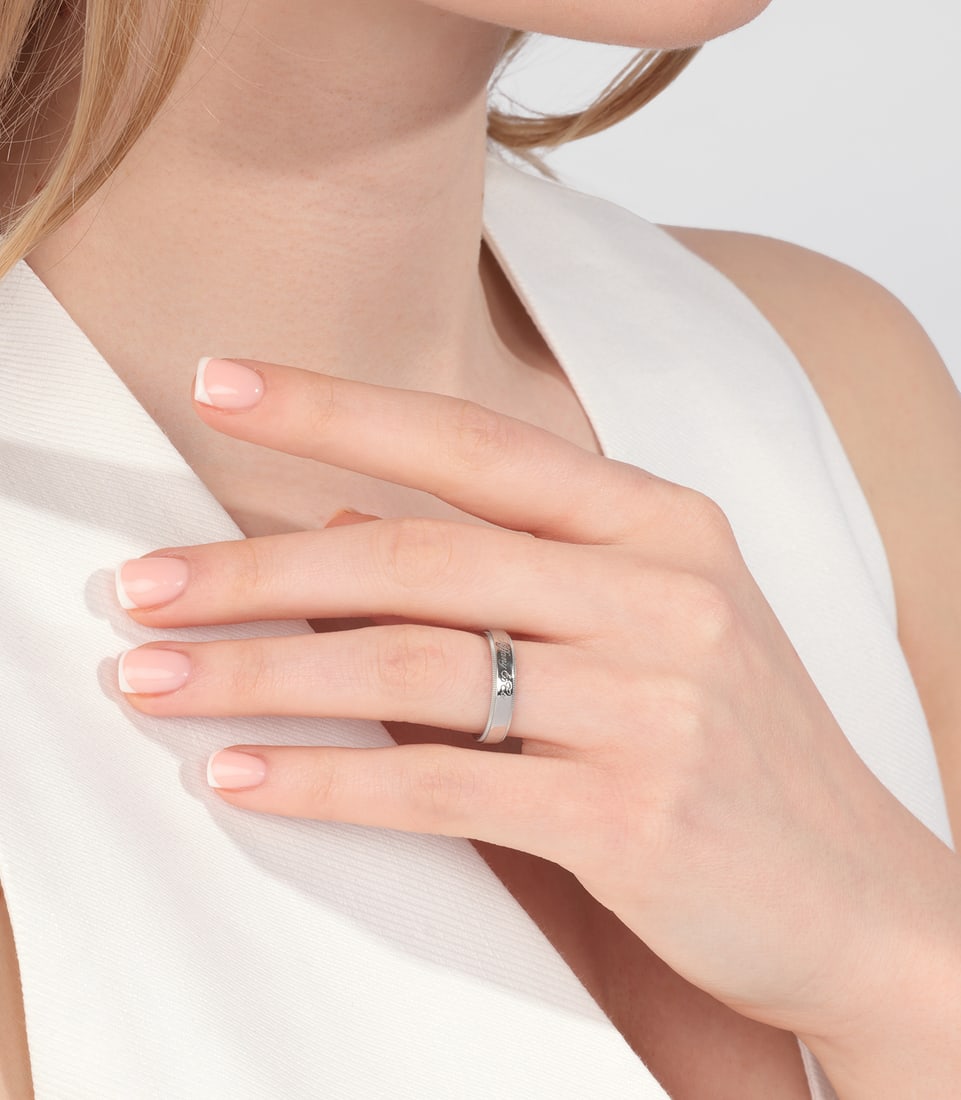 Tiffany & Co. Milgrain Platinum Band Ring - 2