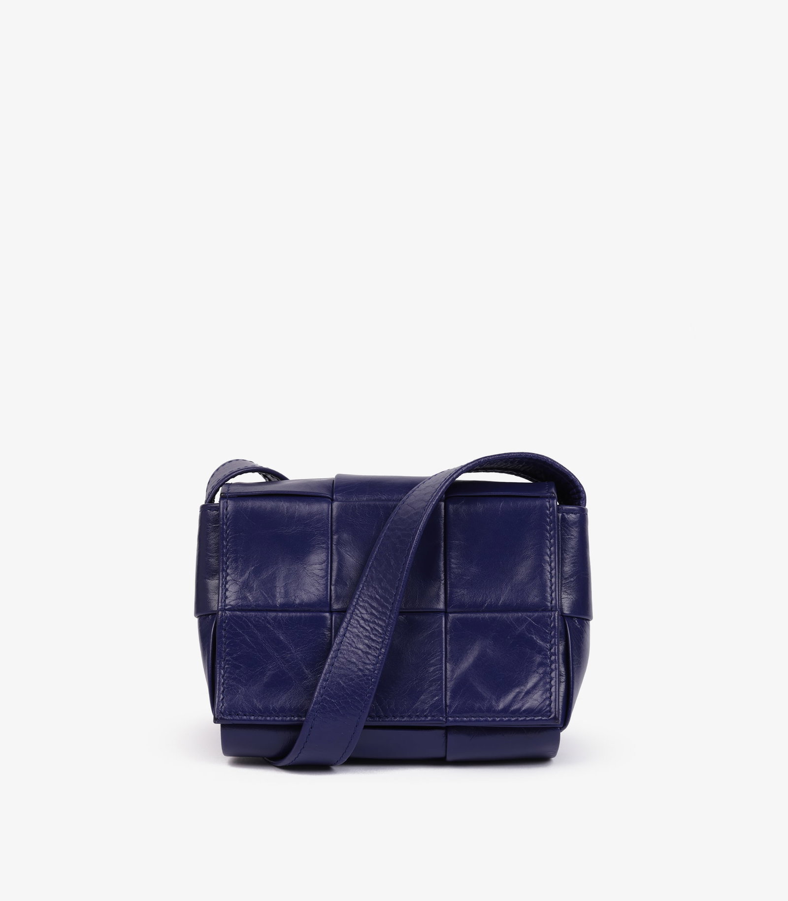 Bottega Veneta Purple Shiny Aged Maxi Intrecciato Woven Calfskin Leather Candy Cassette (1 of 10)