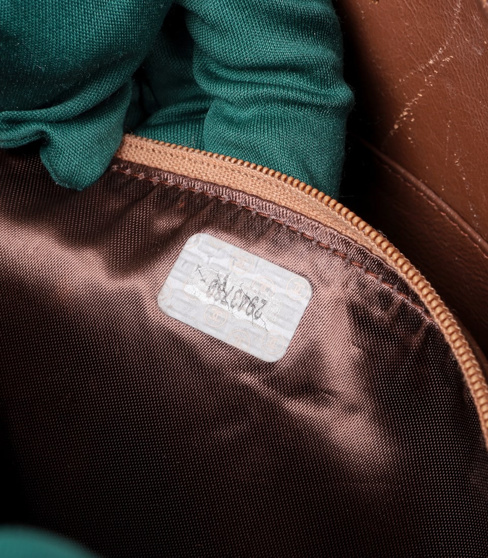 Chanel Brown Quilted Caviar Leather Vintage Timeless Camera Bag - 9