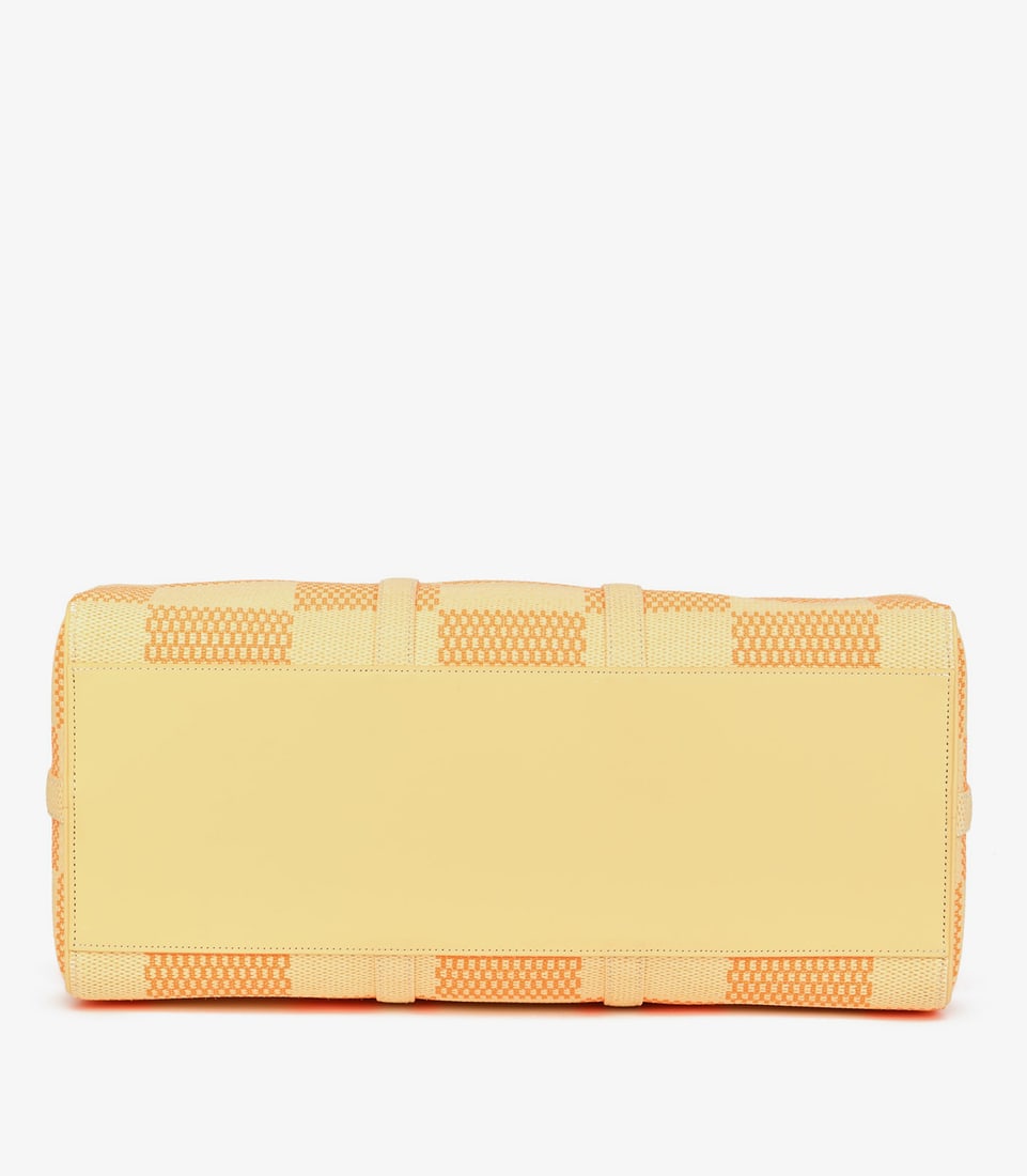 Louis Vuitton Natural & Orange Raffia, Beige Calfskin Leather Keepall 50 Bandoulière - 7