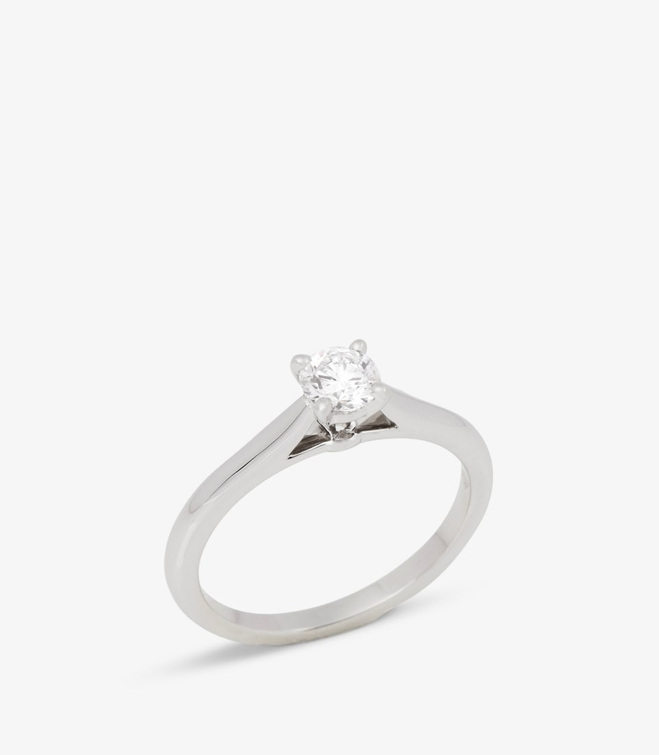 Cartier Brilliant Cut 0.30ct Solitaire Diamond Platinum 1895 Ring (1 of 9)