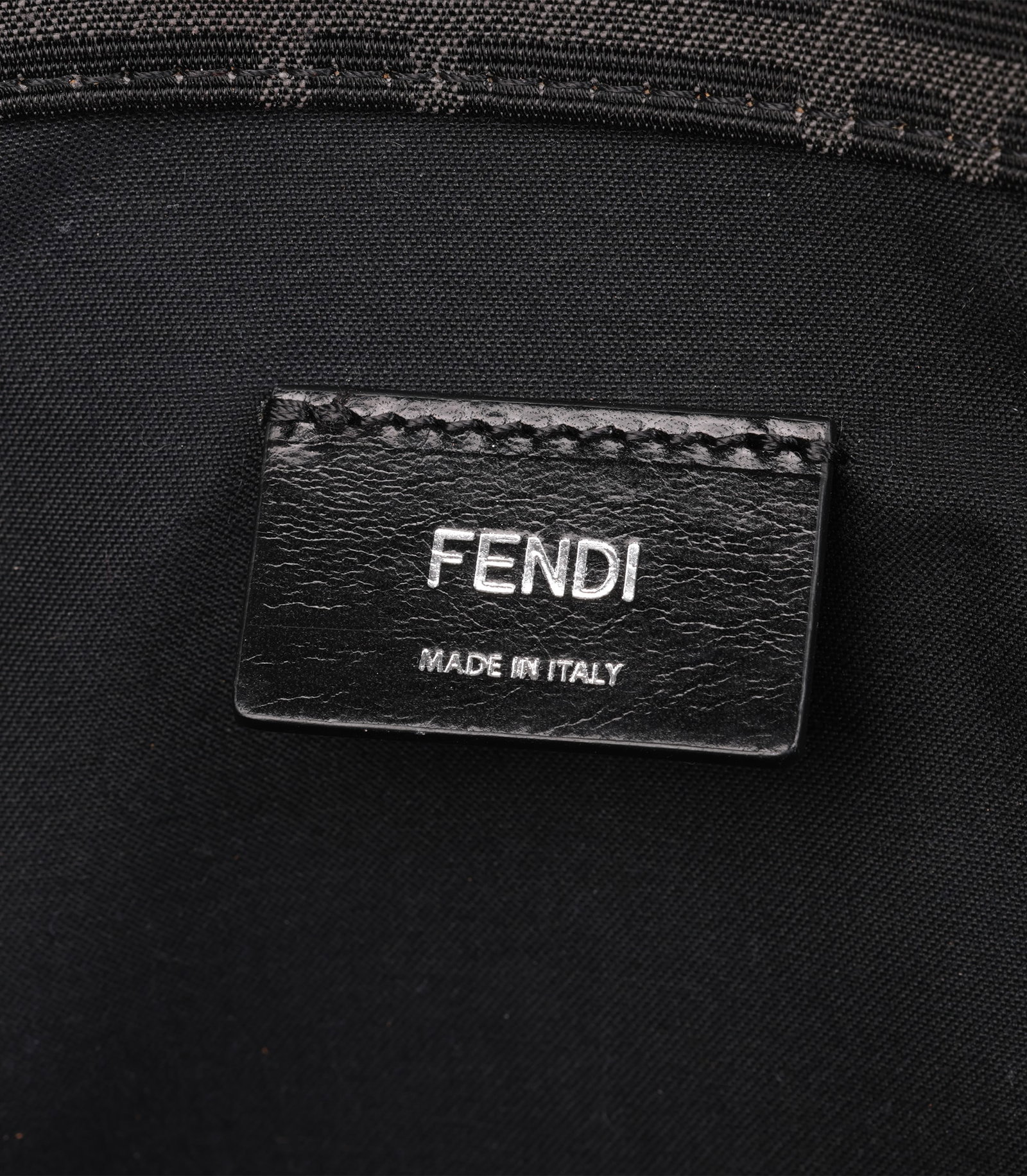 Fendi Grey Zucca Print Canvas & Black Calfskin Leather Shopper Tote - 10