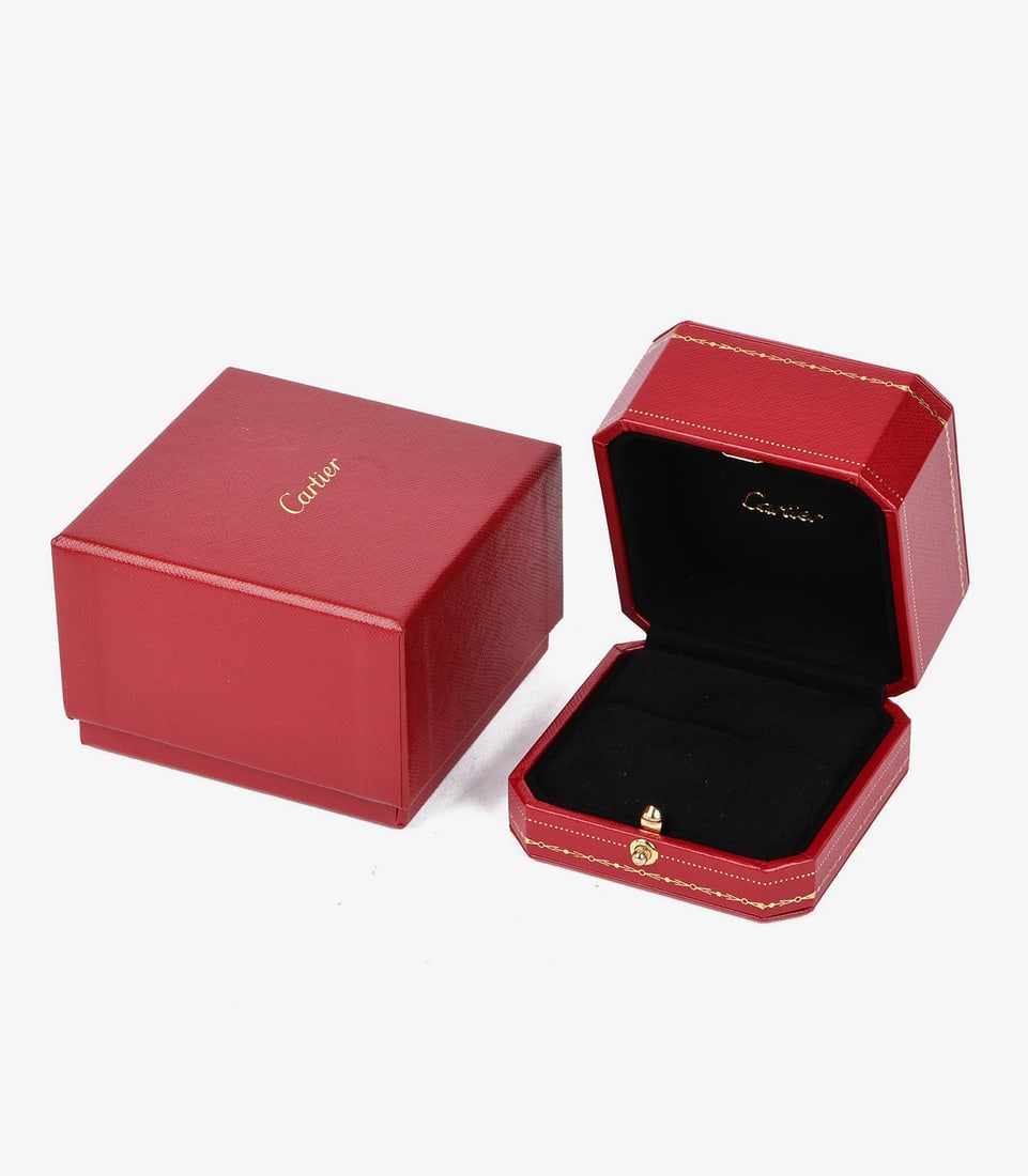 Cartier Pave Diamond 18ct White Gold, 18ct Yellow Gold and 18ct Rose Gold Trinity Ring - 6
