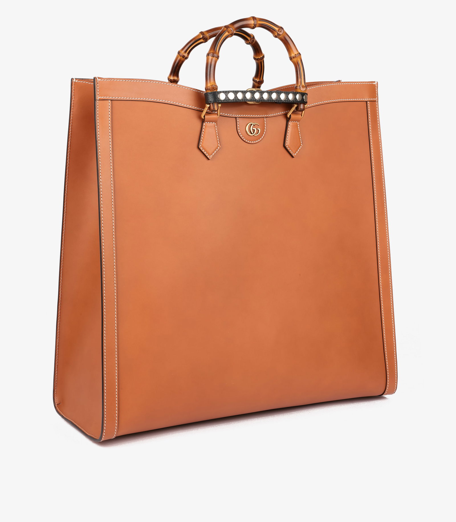 Gucci Brown Calfskin Leather Maxi Diana - 3