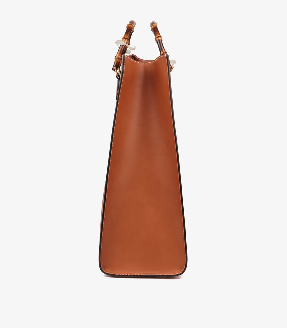 Gucci Brown Calfskin Leather Maxi Diana - 5
