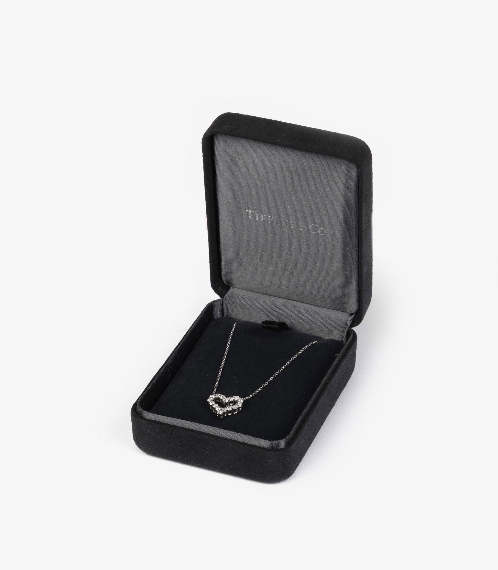Tiffany & Co. Round Brilliant Cut Diamond Platinum Tiffany Hearts Mini Pendant - 5