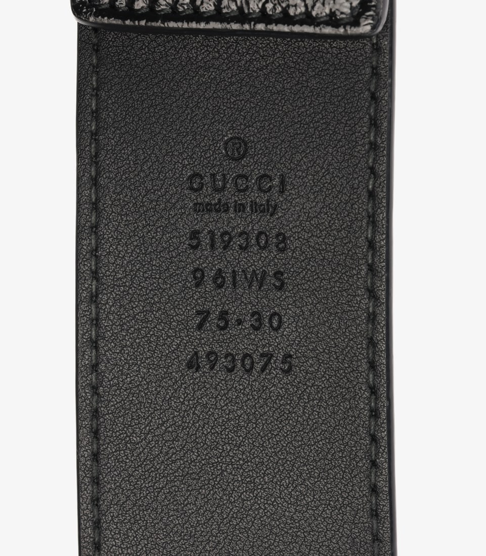 Gucci Aubergine Matte Alligator & Calfskin Leather, Black Aged Patent Leather Ophidia Mini Belt B... - 10