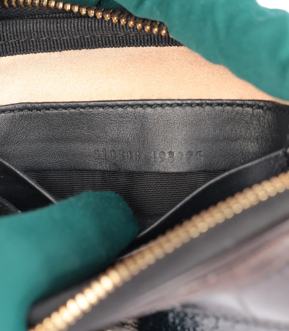 Gucci Aubergine Matte Alligator & Calfskin Leather, Black Aged Patent Leather Ophidia Mini Belt B... - 9