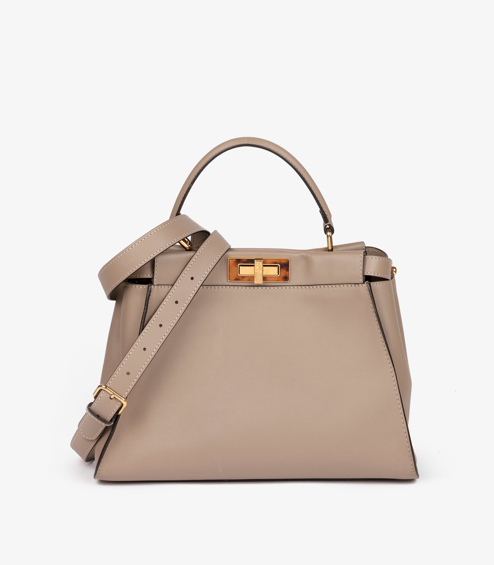 Fendi Dove Grey Soft Calfskin Leather Medium Peekaboo (1 of 11)