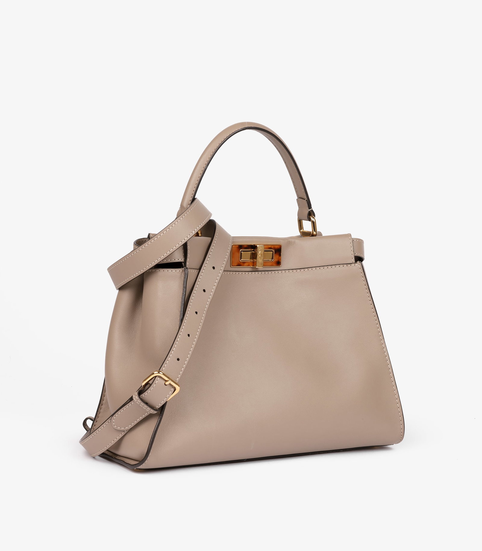 Fendi Dove Grey Soft Calfskin Leather Medium Peekaboo - 3