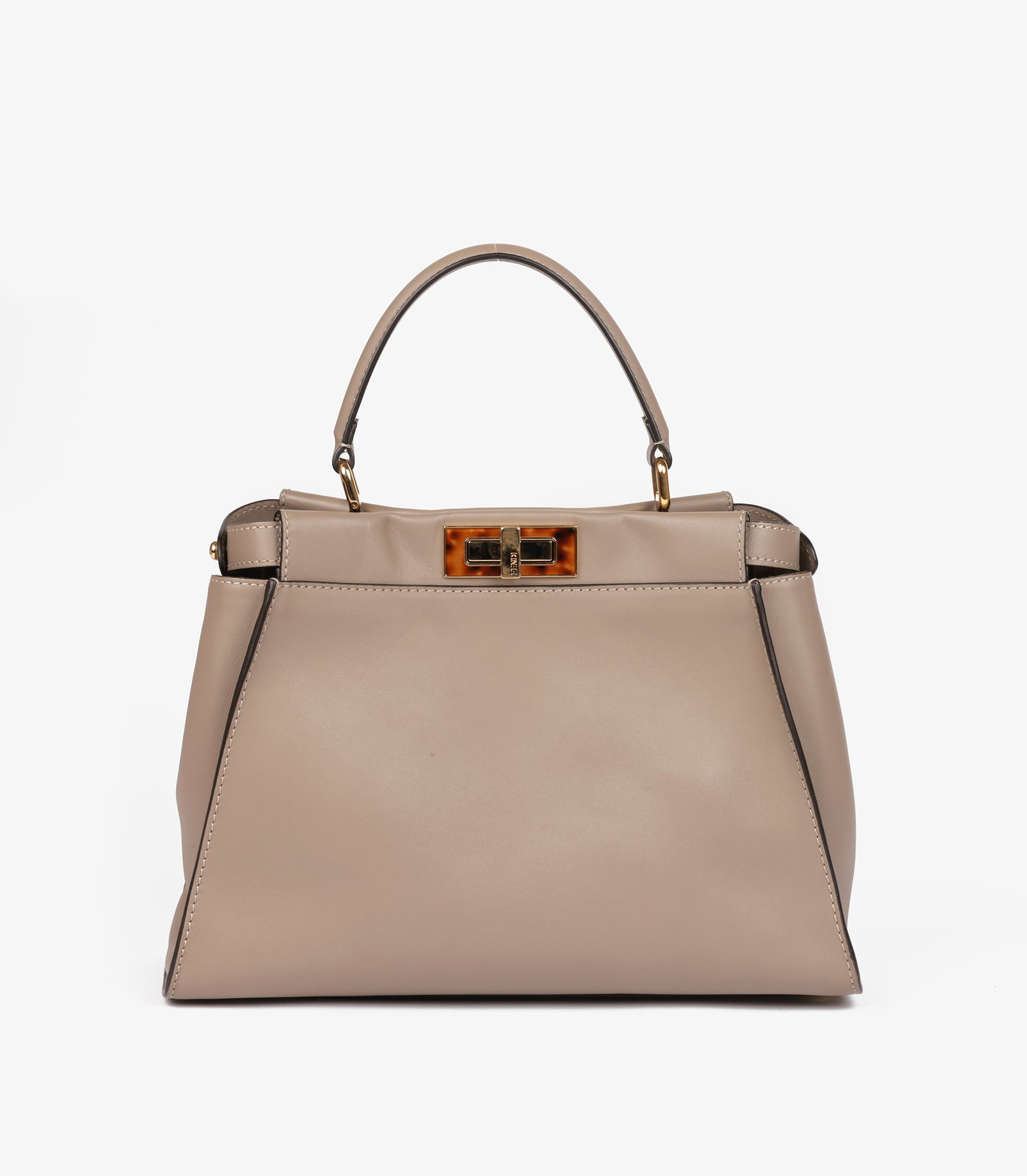 Fendi Dove Grey Soft Calfskin Leather Medium Peekaboo - 5
