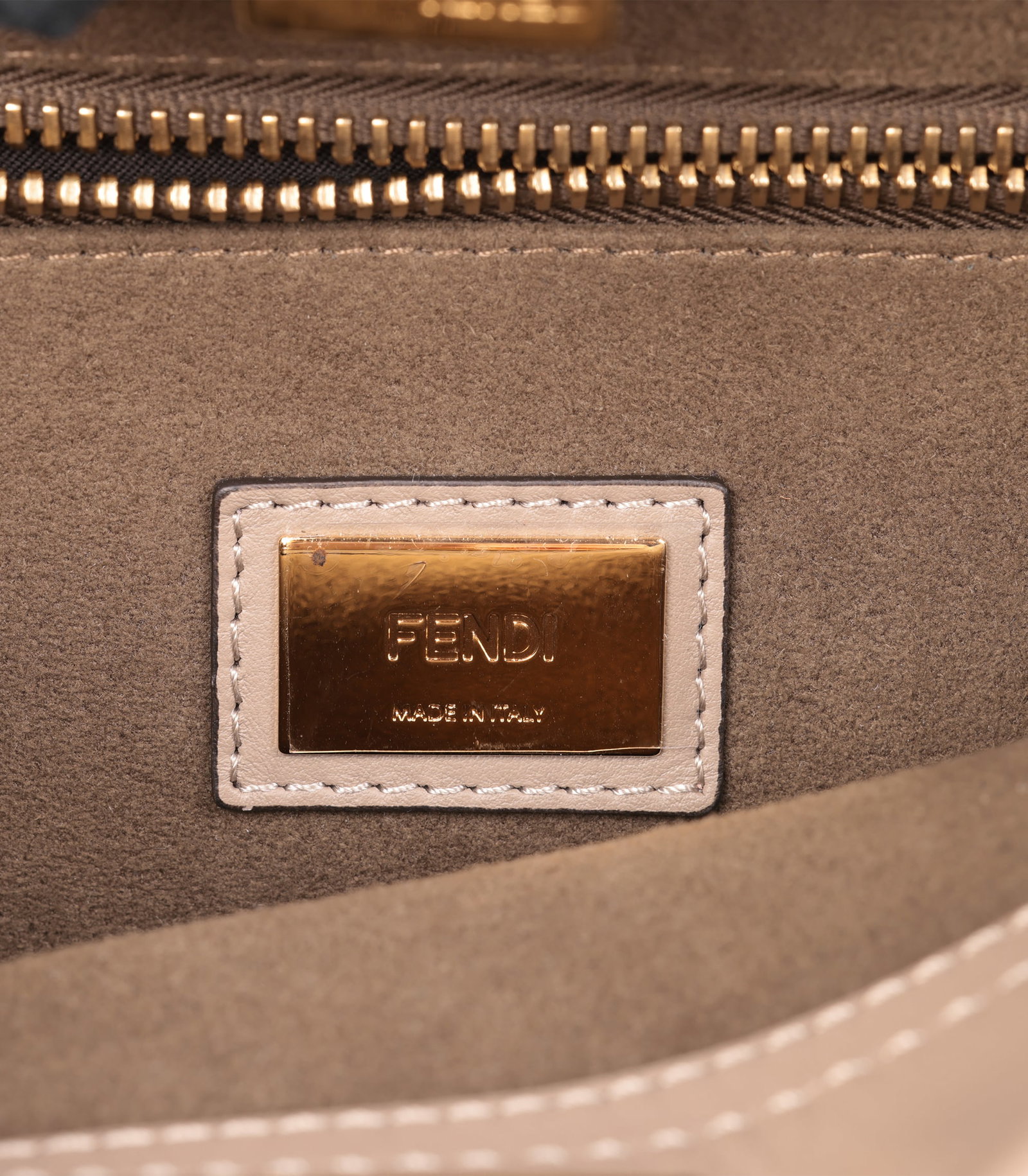 Fendi Dove Grey Soft Calfskin Leather Medium Peekaboo - 9