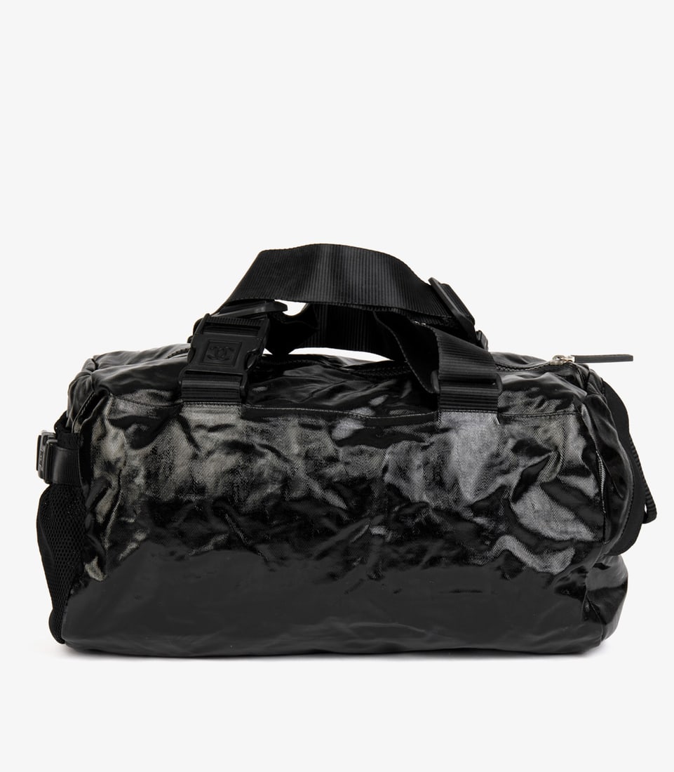 Chanel Black Vinyl & Mesh Sports Line Duffle Bag - 7