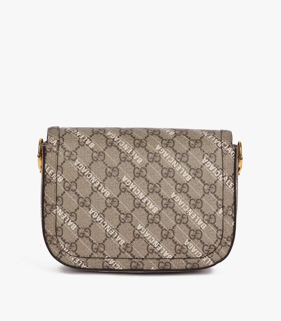 Gucci x Balenciaga Beige GG Supreme Canvas The Hacker Project Web Mini Horsebit 1955 - 5