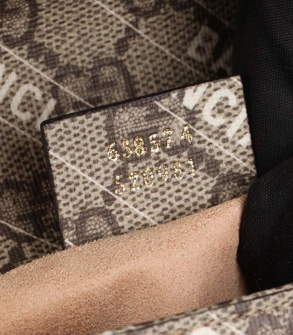 Gucci x Balenciaga Beige GG Supreme Canvas The Hacker Project Web Mini Horsebit 1955 - 9