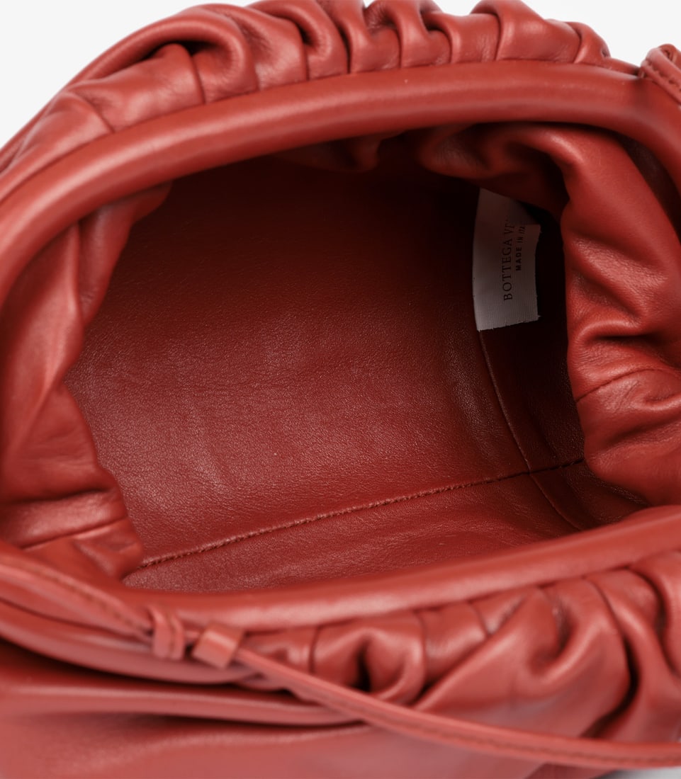 Bottega Veneta Brick Calfskin Leather Mini The Pouch - 10