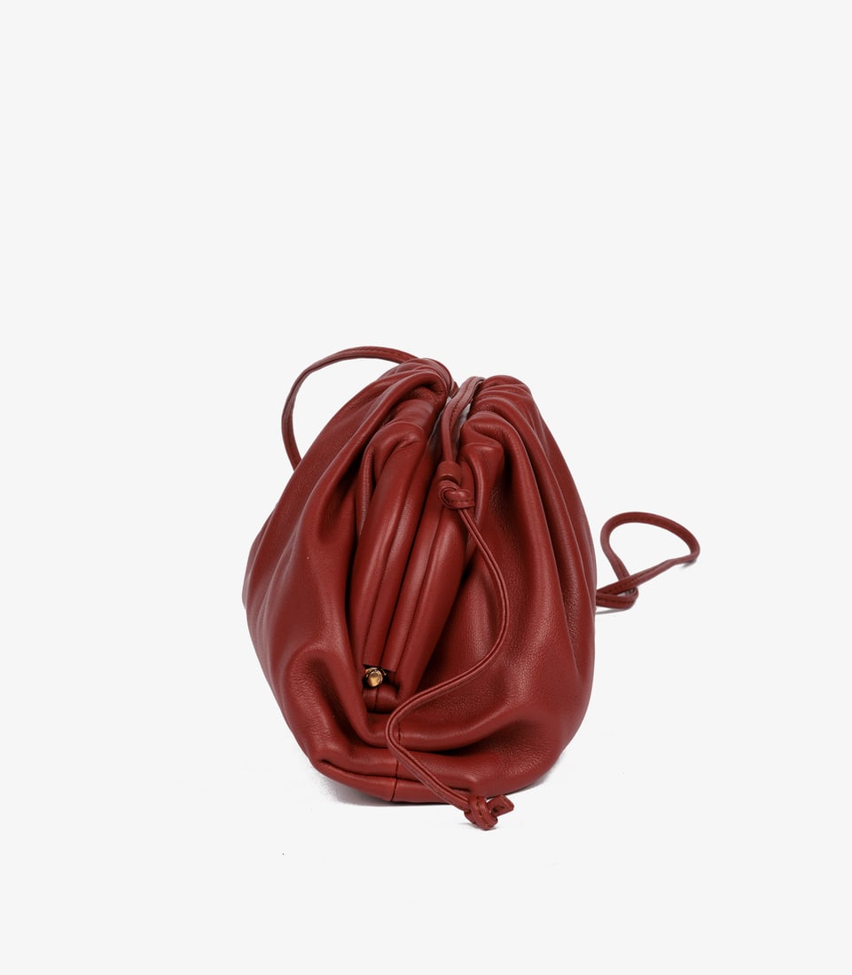 Bottega Veneta Brick Calfskin Leather Mini The Pouch - 4
