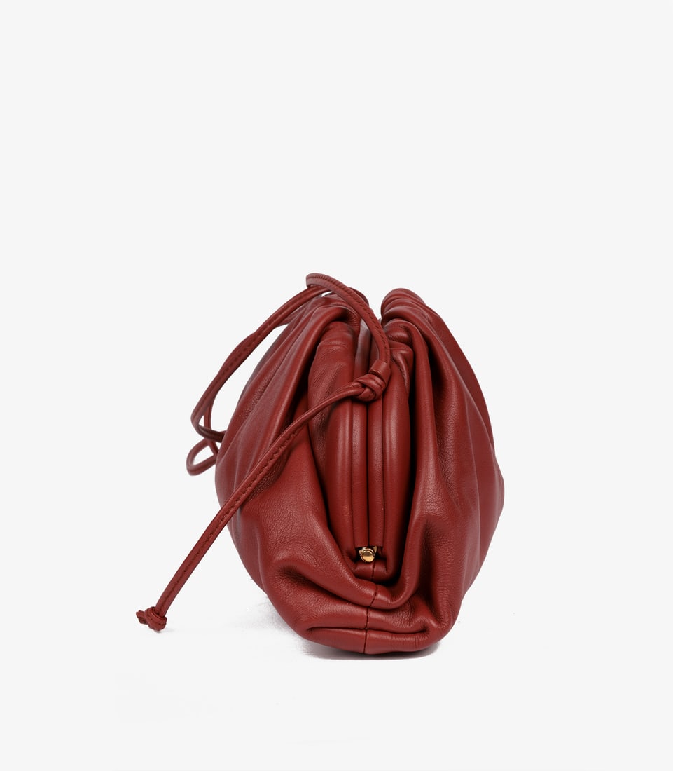 Bottega Veneta Brick Calfskin Leather Mini The Pouch - 5