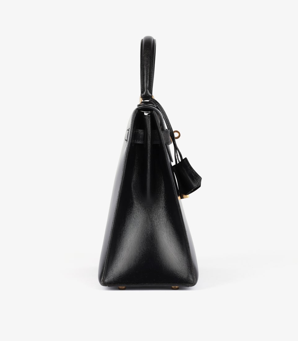 Hermès Black Box Calf Leather Vintage Kelly 32cm Sellier - 4