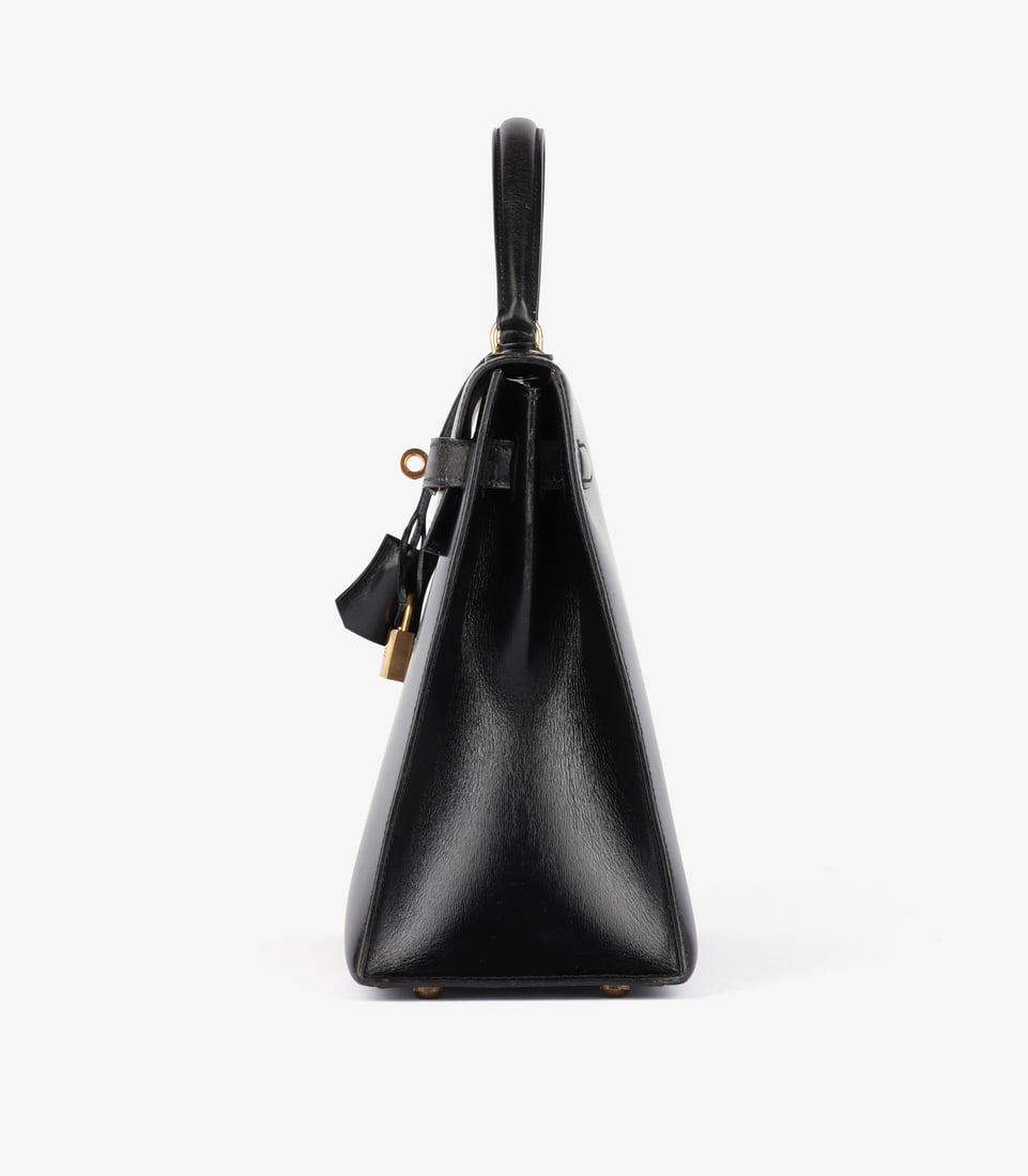 Hermès Black Box Calf Leather Vintage Kelly 32cm Sellier - 5