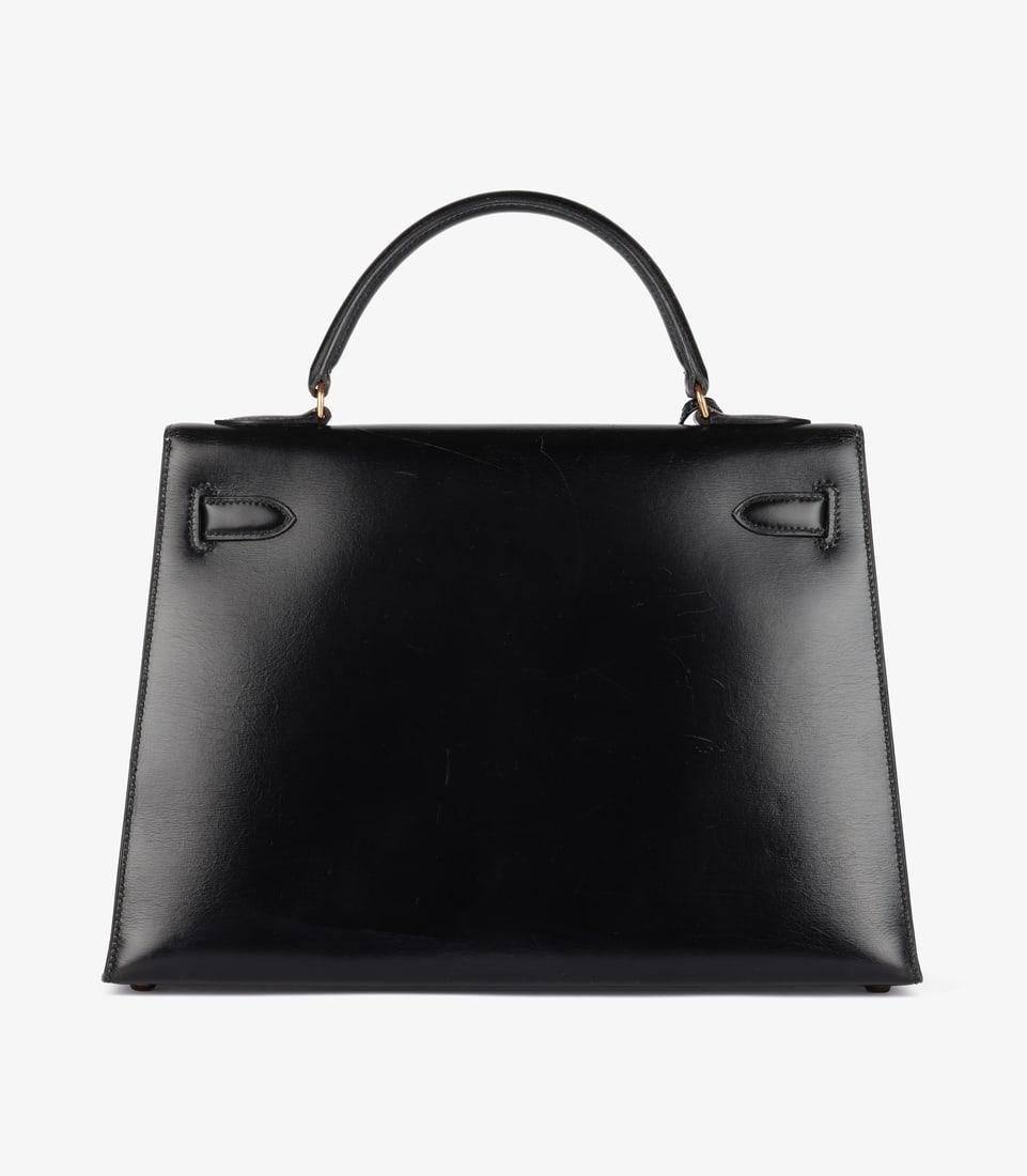 Hermès Black Box Calf Leather Vintage Kelly 32cm Sellier - 6