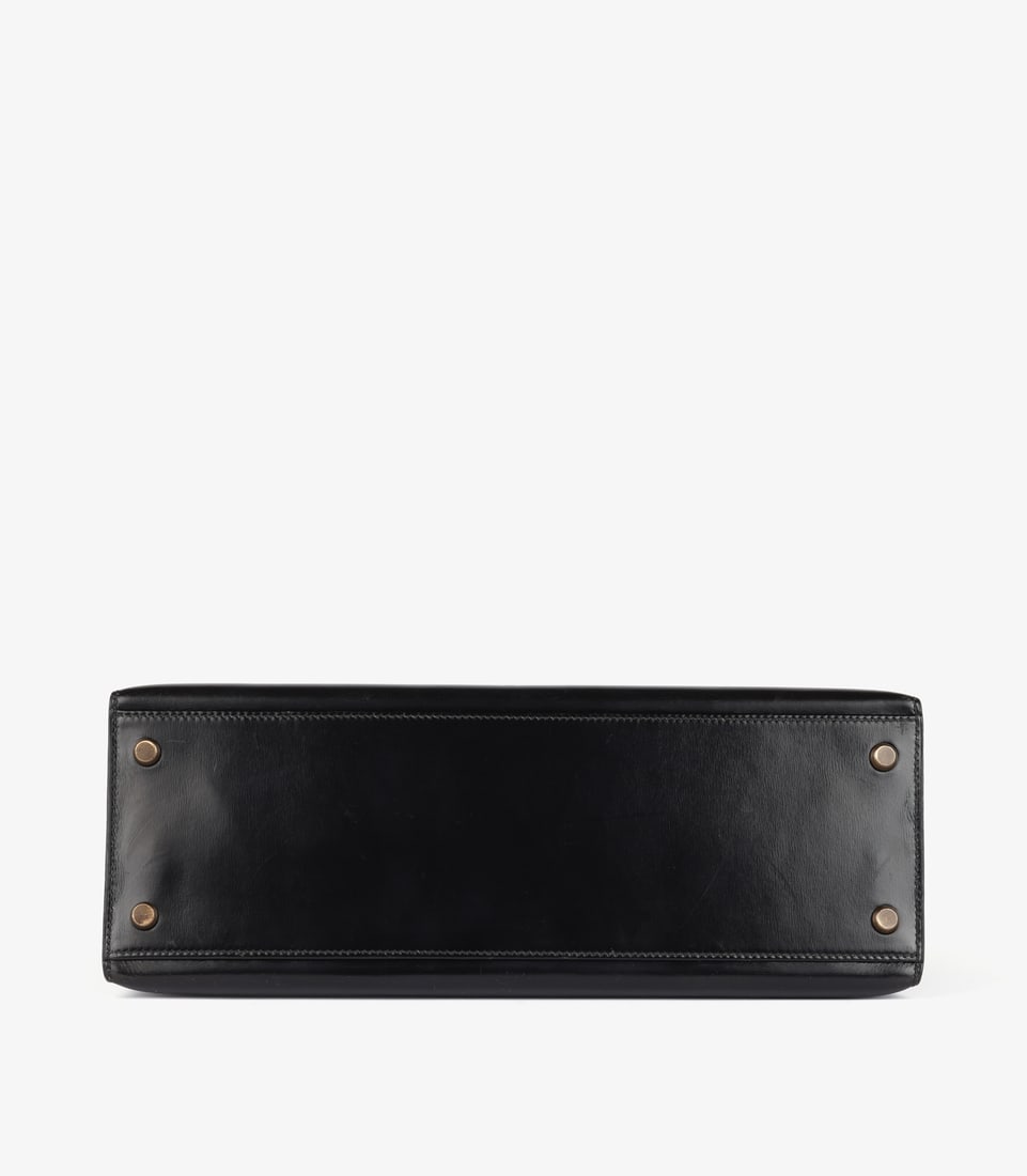 Hermès Black Box Calf Leather Vintage Kelly 32cm Sellier - 7