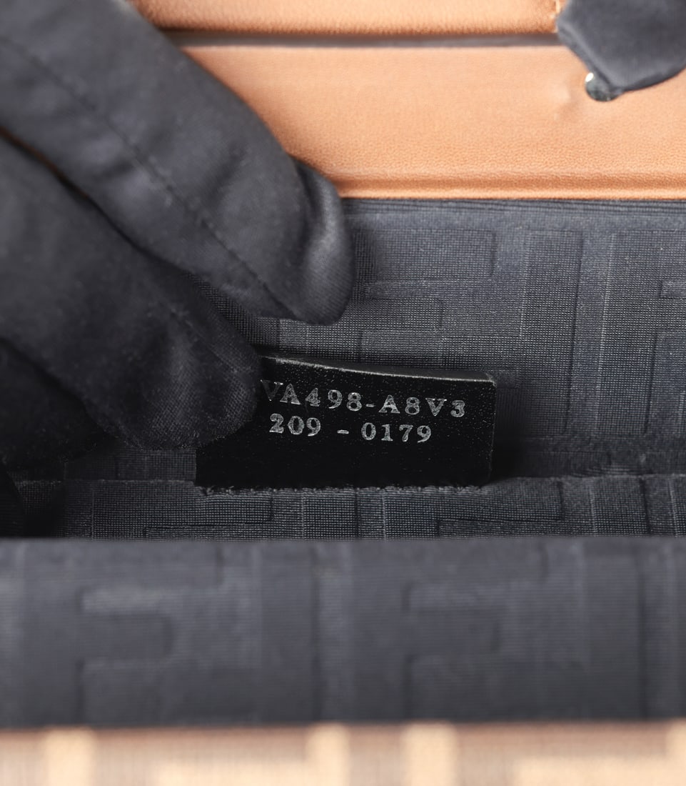 Fendi Brown Zucca Monogram Coated Canvas & Calfskin Leather Hard Trunk Baguette - 10