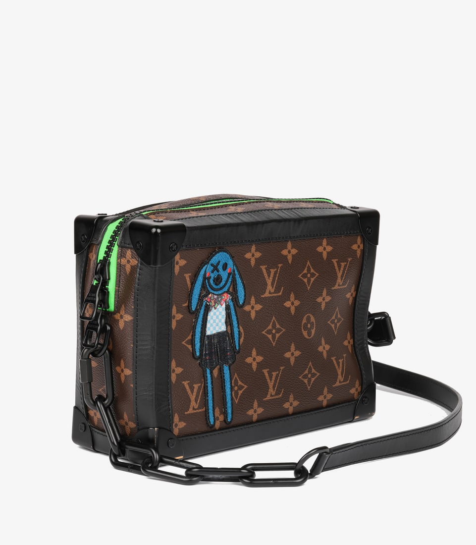 Louis Vuitton x Virgil Abloh Brown Monogram Coated Canvas & Black Calfskin Leather Zoooom with Fr... - 3
