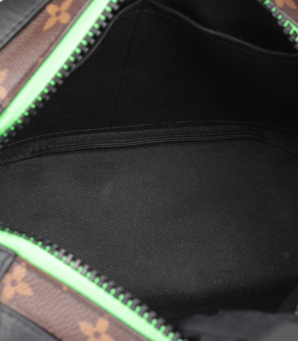 Louis Vuitton x Virgil Abloh Brown Monogram Coated Canvas & Black Calfskin Leather Zoooom with Fr... - 8