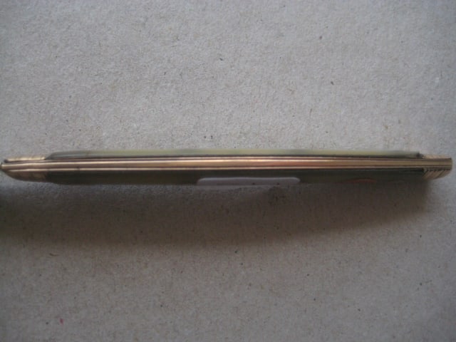 Rare George III Gold Mounted Mother of Pearl Hafted Silver Bladed Folding Fruit Knife - 6