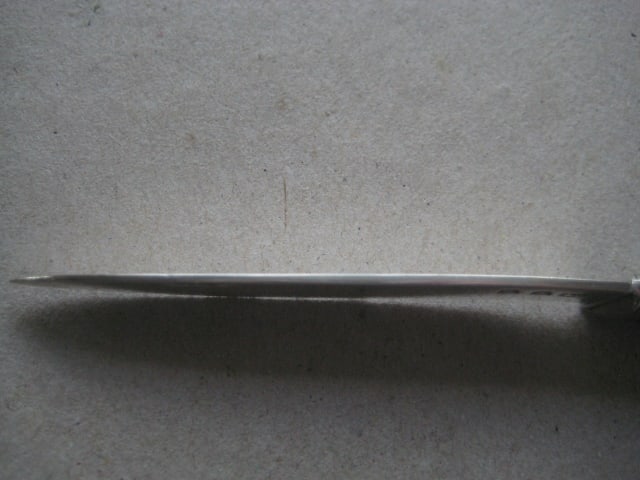 George III Mother of Pearl Hafted Double Duty Marked Silver Bladed Folding Fruit Knife - 8