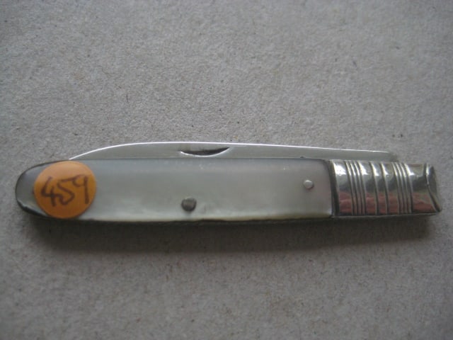 George III Mother of Pearl Hafted Silver Bladed Folding Fruit Knife - 10