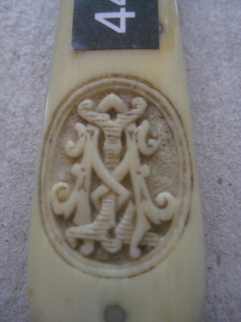 Victorian Bone Hafted Silver Bladed Folding Fruit Knife - 4