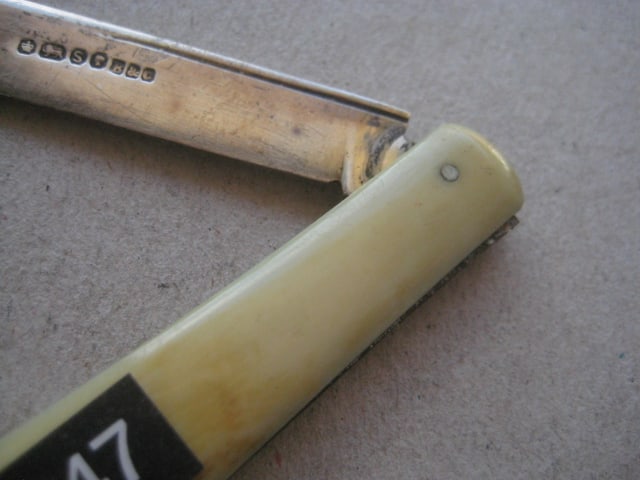 Victorian Bone Hafted Silver Bladed Folding Fruit Knife - 5