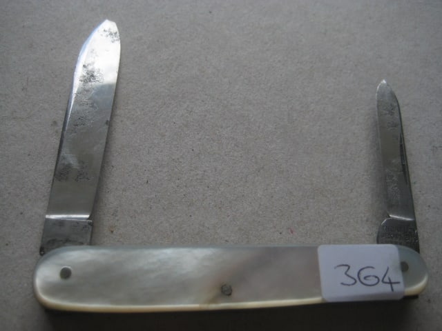 Victorian Mother of Pearl Hafted Diamond Jubliee 1897 Penknife - 2