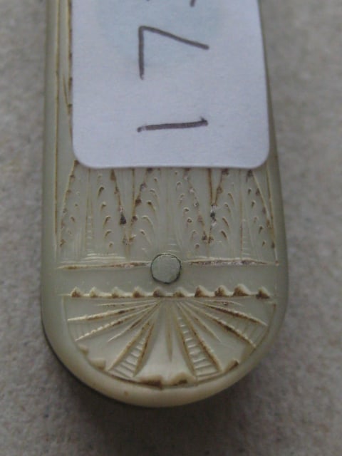George V Mother of Pearl Hafted Silver Bladed Folding Fruit Knife - 5