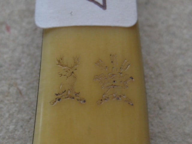Rare Victorian Bone Hafted Silver Bladed Folding Fruit Knife - 4