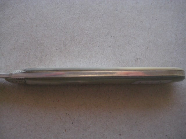 Rare London Hallmarked Mother of Pearl Hafted Silver Bladed Folding Fruit Knife - 7