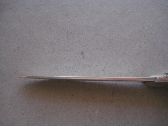 Rare London Hallmarked Mother of Pearl Hafted Silver Bladed Folding Fruit Knife - 8