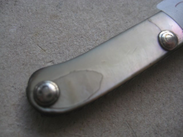 Rare George III Scimitar Silver Bladed Folding Fruit Knife - 3