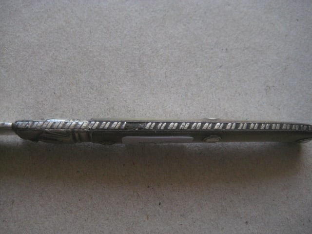 Rare George III Scimitar Silver Bladed Folding Fruit Knife - 8
