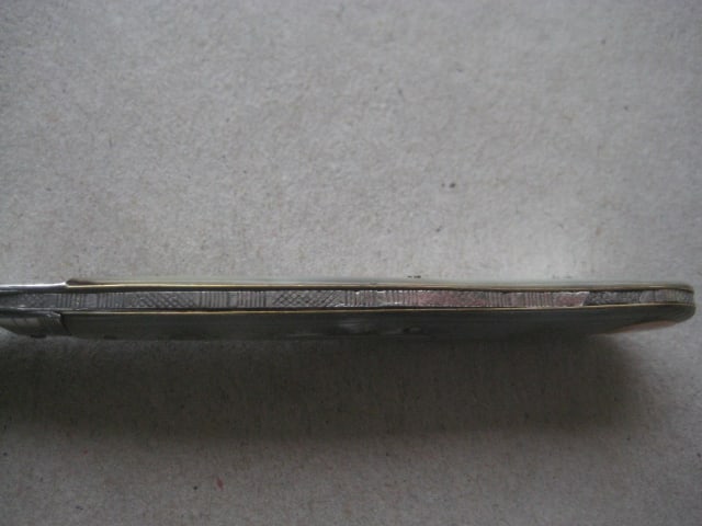 Victorian Mother of Pearl Hafted Silver Bladed Folding Fruit Knife - 8