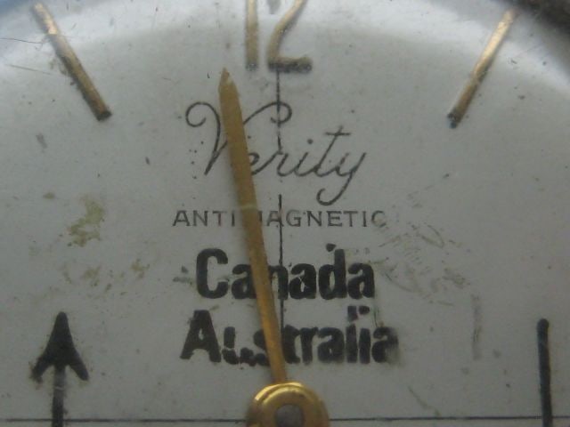 Vintage Gents Verity Canada Australia Engraved Wrist Watch - 2