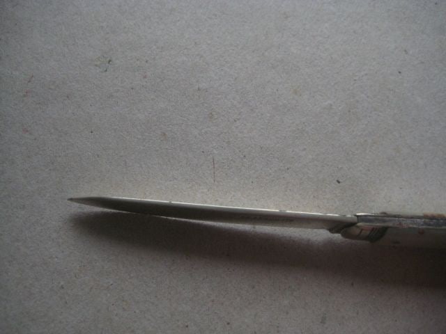 William IV Mother of Pearl Hafted Twin Bladed Folding Fruit Knife - 8