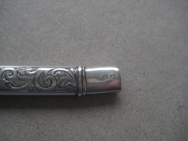 Rare Edwardian All Silver Pea Fruit Knife - 6