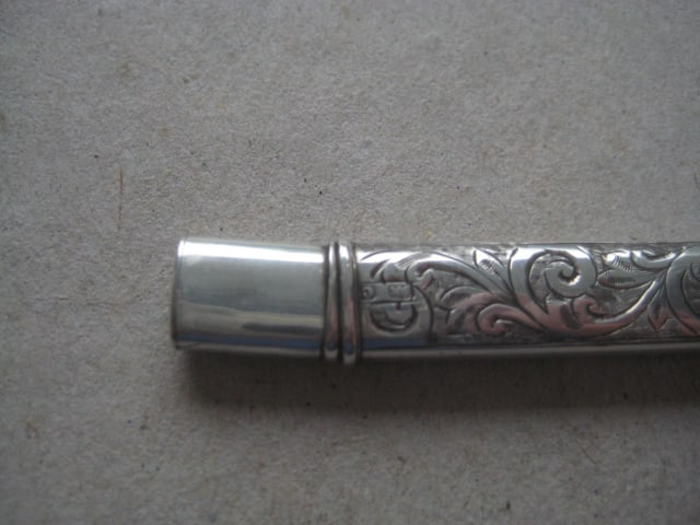 Rare Edwardian All Silver Pea Fruit Knife - 7