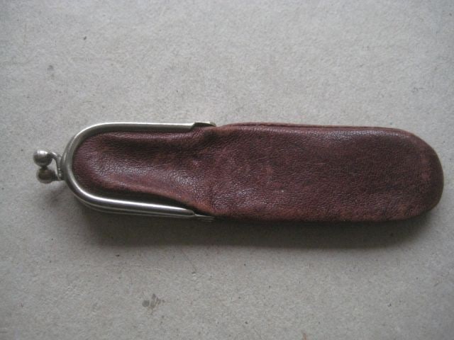 Victorian Leather and Suede Fruit Knife Purse Cases - 5