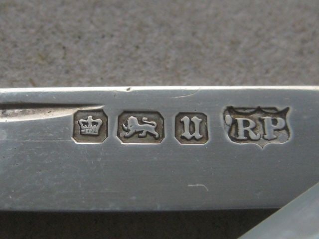 George V Mother of Pearl Hafted Silver Bladed Folding Fruit Knife - 4