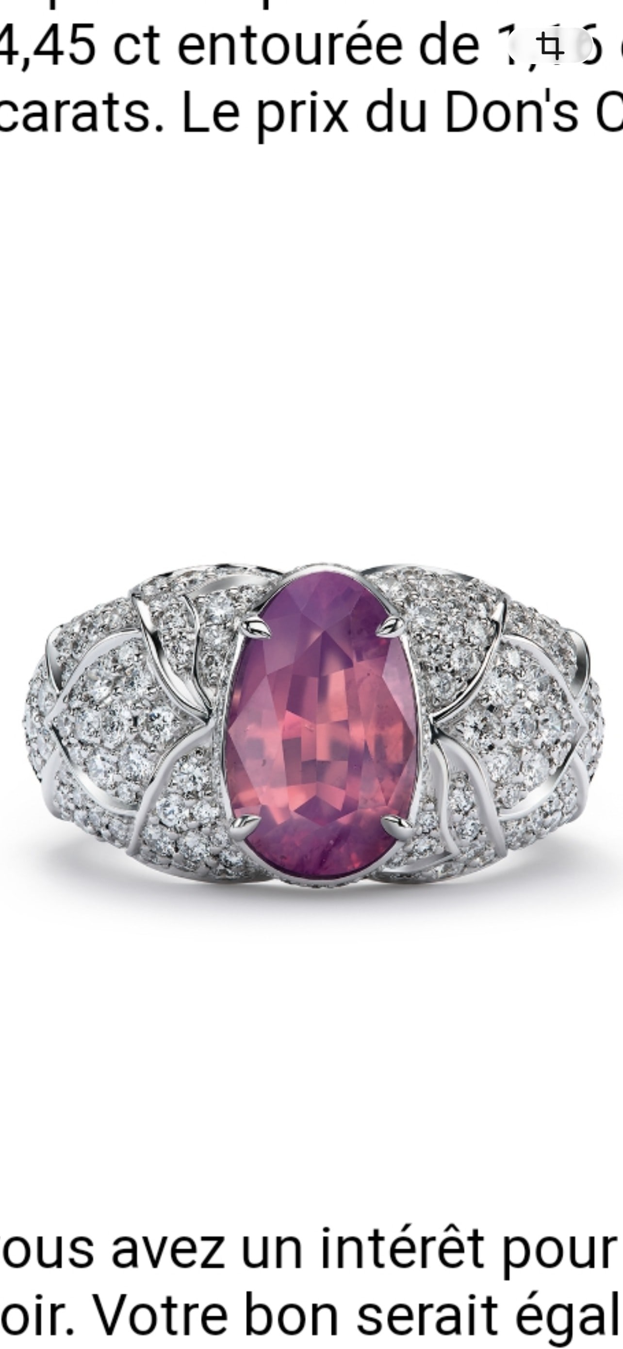 Bague Kat Florence Saphir Padparadscha, Origine Kashmir, Naturel Et Non Chauffé - 2